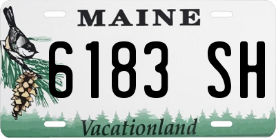 ME license plate 6183SH