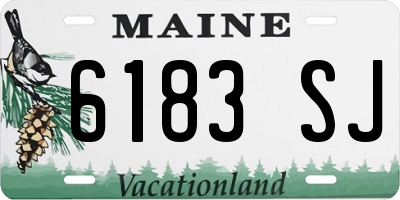 ME license plate 6183SJ