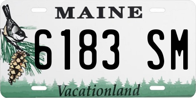 ME license plate 6183SM