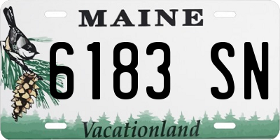ME license plate 6183SN