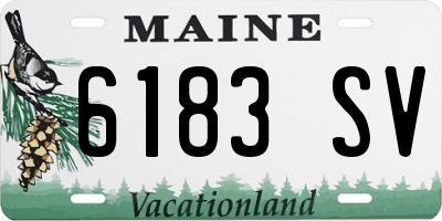 ME license plate 6183SV