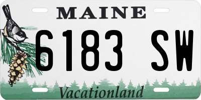 ME license plate 6183SW