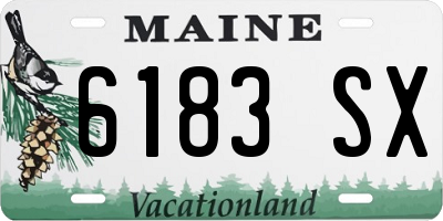 ME license plate 6183SX