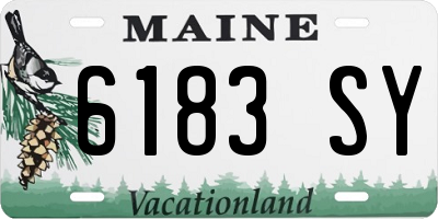 ME license plate 6183SY