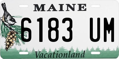 ME license plate 6183UM