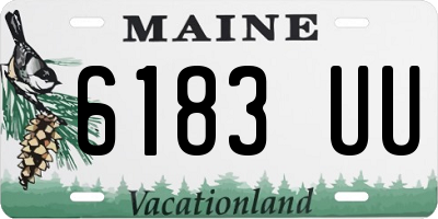 ME license plate 6183UU