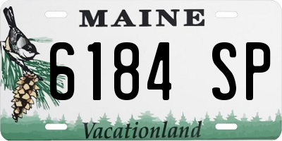 ME license plate 6184SP