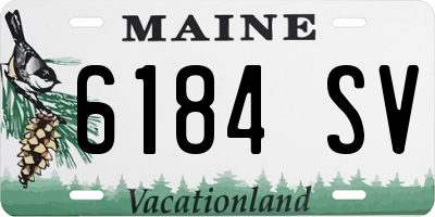 ME license plate 6184SV