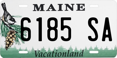 ME license plate 6185SA