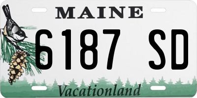 ME license plate 6187SD