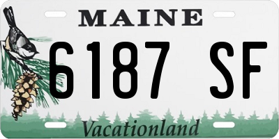 ME license plate 6187SF