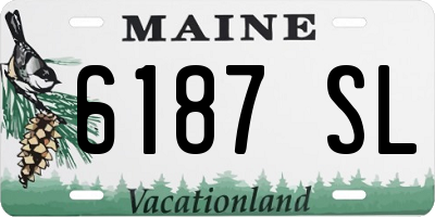 ME license plate 6187SL