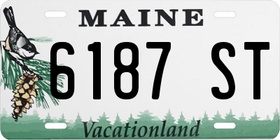ME license plate 6187ST