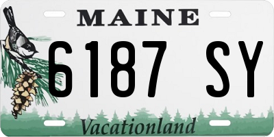 ME license plate 6187SY