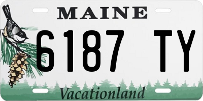 ME license plate 6187TY