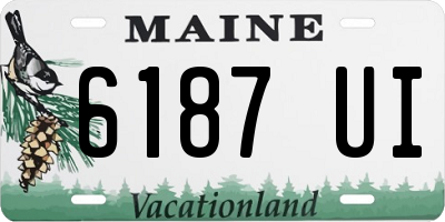 ME license plate 6187UI
