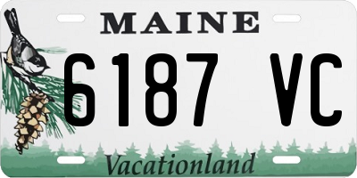 ME license plate 6187VC