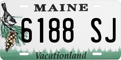 ME license plate 6188SJ