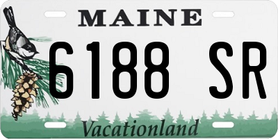 ME license plate 6188SR