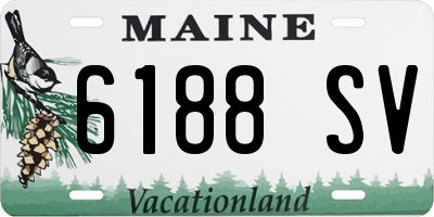 ME license plate 6188SV