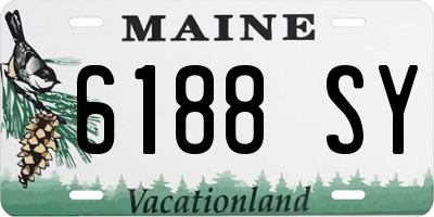 ME license plate 6188SY