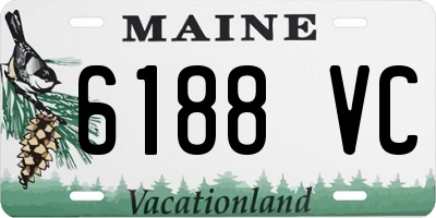 ME license plate 6188VC