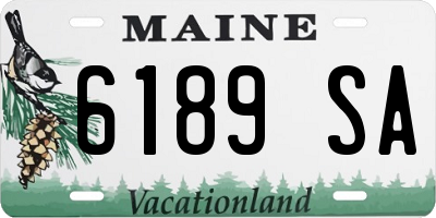 ME license plate 6189SA