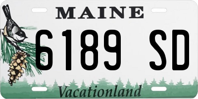 ME license plate 6189SD