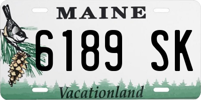 ME license plate 6189SK