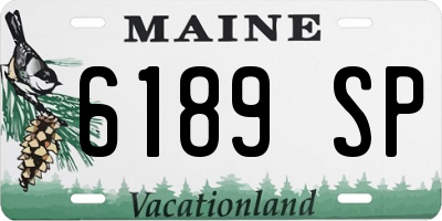 ME license plate 6189SP