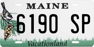 ME license plate 6190SP