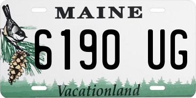 ME license plate 6190UG