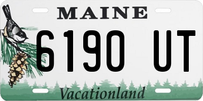 ME license plate 6190UT