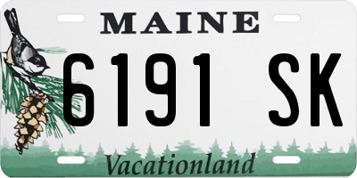 ME license plate 6191SK