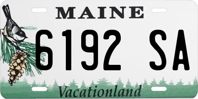 ME license plate 6192SA