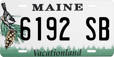 ME license plate 6192SB