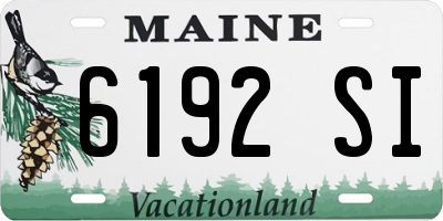 ME license plate 6192SI