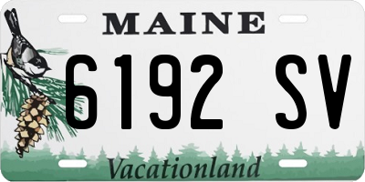 ME license plate 6192SV