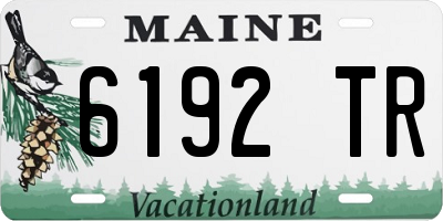 ME license plate 6192TR