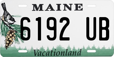 ME license plate 6192UB