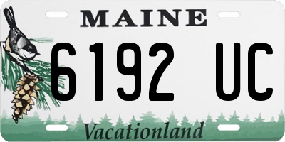 ME license plate 6192UC