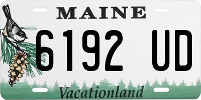 ME license plate 6192UD