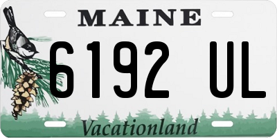 ME license plate 6192UL