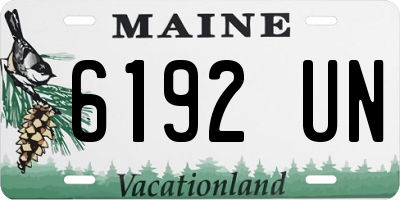 ME license plate 6192UN