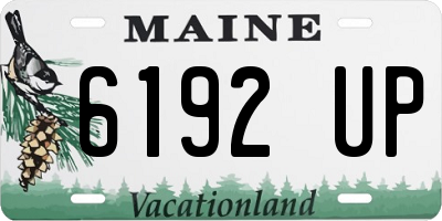 ME license plate 6192UP