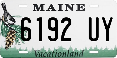 ME license plate 6192UY