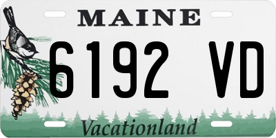 ME license plate 6192VD