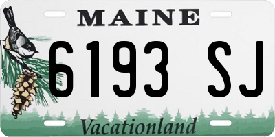 ME license plate 6193SJ