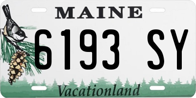 ME license plate 6193SY