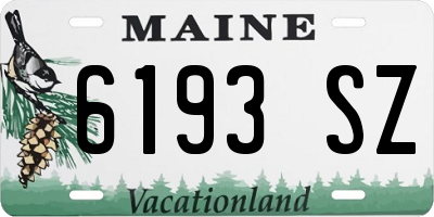 ME license plate 6193SZ